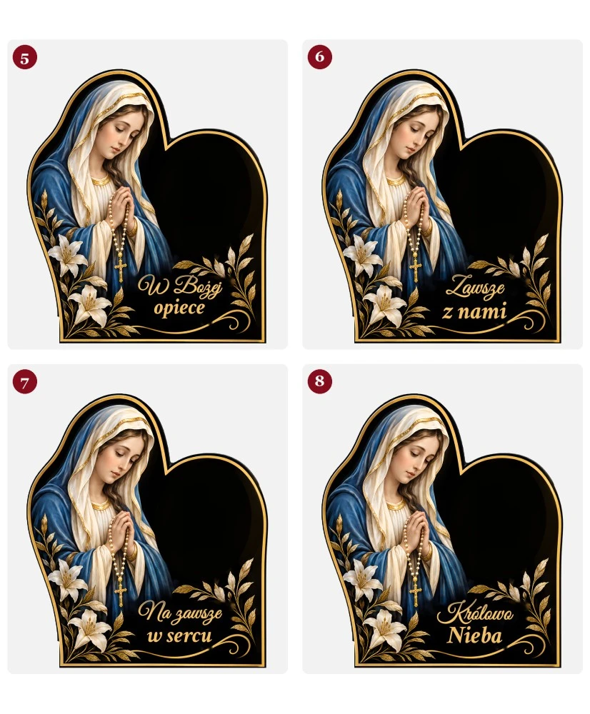 Maryja z różańcem — sentencje 5–8