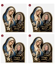 Maryja z różańcem ze zdjęciem — sentencje 1–4