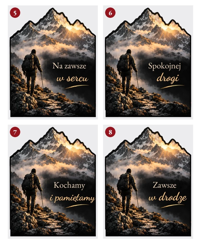 Wędrowiec w górach — sentencje 5–8