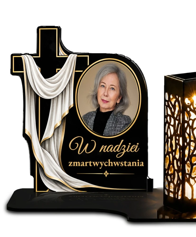 Krzyż z całunem ze zdjęciem — zdjęcie 2