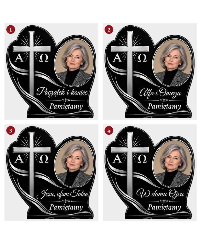 Alfa i Omega ze zdjęciem — sentencje 1–4