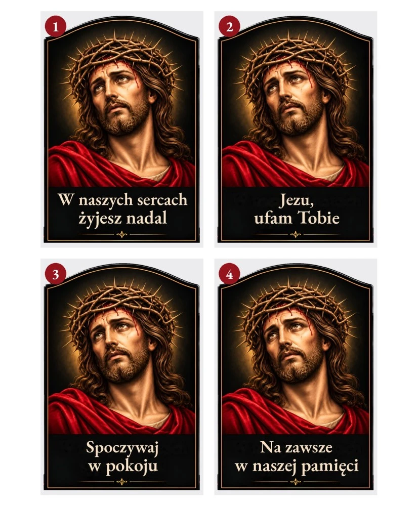 Jezus w koronie cierniowej — sentencje 1–4