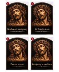 Jezus w koronie cierniowej sepia — sentencje 5–8