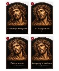 Jezus w koronie cierniowej sepia — sentencje 5–8
