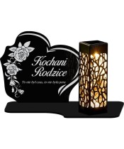 Solar Grave Candle LED For Monument In Kształcie Heart All Saints’ Day Statuette