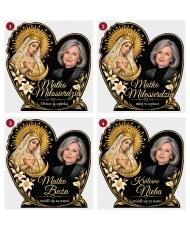 Matka Boża Miłosierdzia ze zdjęciem — sentencje 1–4