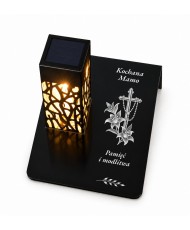 Gięty Różaniec Kochana Mamo — detal nadruku