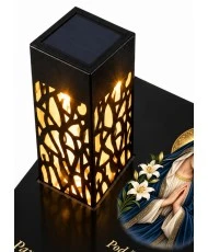 Gięty Maryja w granatowym welonie — lampion