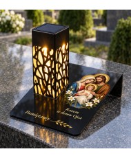 Gięty Święta Rodzina — na nagrobku w dzień
