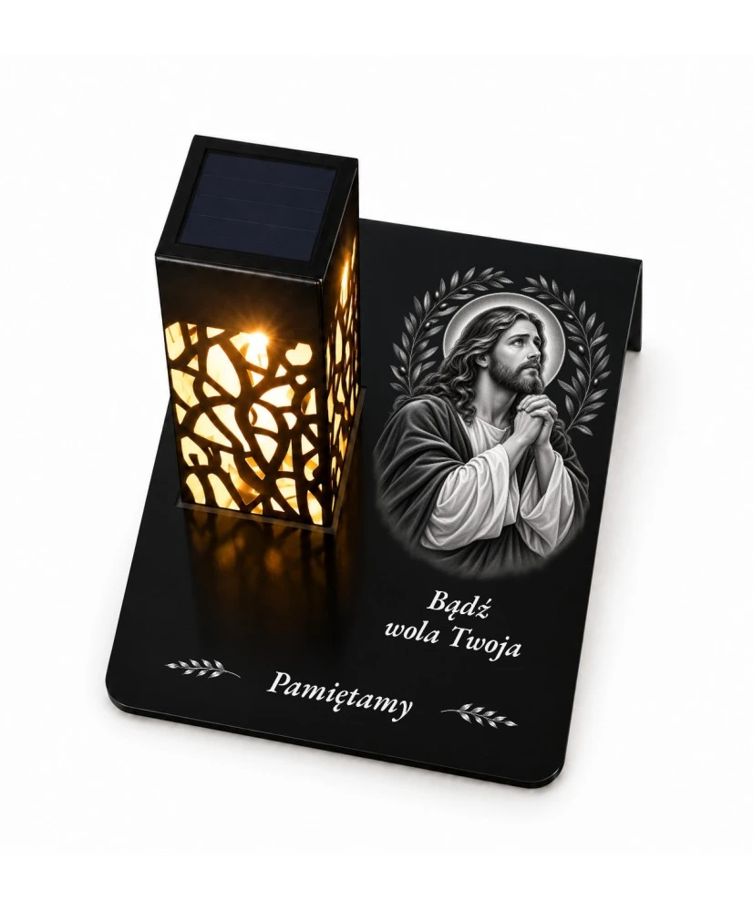 Gięty Jezus w Ogrójcu mono — detal nadruku