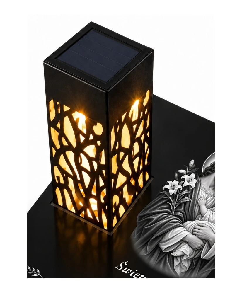 Gięty Święty Józef z Dzieciątkiem mono — lampion