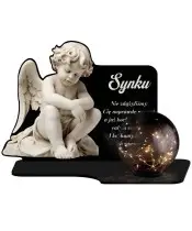Large Solar Candle XL Premium Angel for the Cemetery