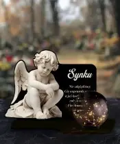 Large Solar Candle XL Premium Angel for the Cemetery
