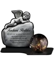 Large Solar Candle XL Premium Guardian Angel for the Cemetery