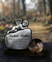 Large Solar Candle XL Premium Guardian Angel for the Cemetery