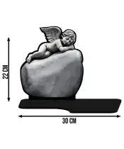 Large Solar Candle XL Premium Guardian Angel for the Cemetery