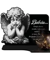Large Solar Candle XL Premium Watching Angel for the Cemetery