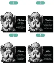 Large Solar Candle XL Premium Watching Angel for the Cemetery