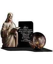 Große Solarkerze XL Premium Jesus Christus für den Friedhof