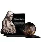 Large Solar Candle XL Premium Mary for the Cemetery
