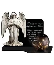 Large Solar Candle XL Premium Angel in Prayer for the Cemetery