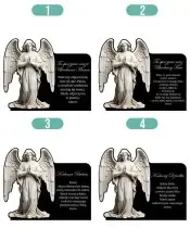 Wieczny Znicz Solarny XL Premium Anioł W Modlitwie Na Cmentarz