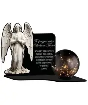 Large Solar Candle XL Premium Angel in Prayer for the Cemetery