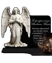 Large Solar Candle XL Premium Angel in Prayer for the Cemetery