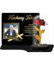 Large Premium Candle XL with Photo and Eternal Rose