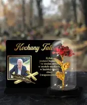 Large Premium Candle XL with Photo and Eternal Rose