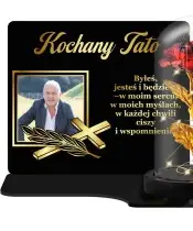 Wieczny Znicz Premium XL Z Twoim Zdjęciem i Wieczna Róża