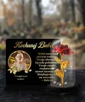 Large Premium Candle XL With Your Photo and Eternal Rose