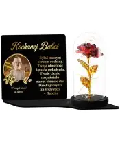 Large Premium Candle XL With Your Photo and Eternal Rose