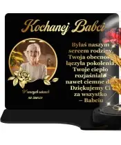 Wieczny Znicz Premium XL Twoje Zdjęcie Wieczna Róża w Szkle