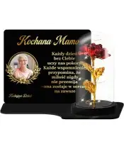 Large Premium Candle XL With Your Photo and Eternal Rose Flower