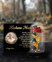 Große Premium Kerze XL mit Ihrem Foto und ewiger Rosenblüte