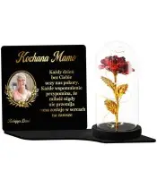Large Premium Candle XL With Your Photo and Eternal Rose Flower
