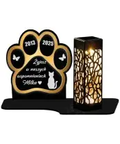 Solar LED Candle for Dogs, Cats, Paws on a Tombstone for Dogs