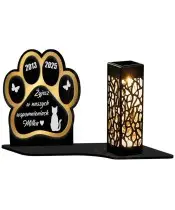 Solar LED Candle for Dogs, Cats, Paws on a Tombstone for Dogs