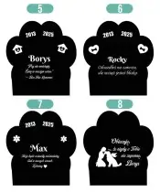 Solar LED Candle for Dogs, Cats, Paws on a Tombstone for Dogs