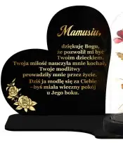 Wieczny Znicz Premium XL Serce Wieczna Róża LED