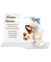 Große Premium XL Kerze für Kinder Unsere Liebe Frau LED