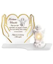Large Premium XL Candle for Children Heart Hands LED