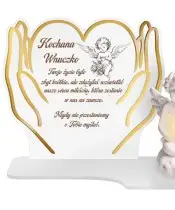 Large Premium XL Candle for Children Heart Hands LED