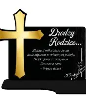 Wieczny Znicz Solarny Złoty Krzyż na Grób Wszystkich Świętych