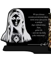 Wieczny Znicz Solarny XL Maryja Led na Grób
