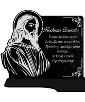 Wieczny Znicz Solarny XL Jezus Led na Grób