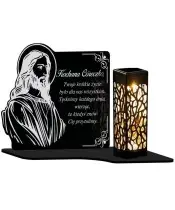 Wieczny Znicz Solarny XL Jezus Led na Grób
