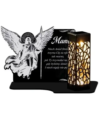 Wieczny Znicz Led Solarny XL Anioł na Grób