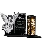 Wieczny Znicz Led Solarny XL Anioł na Grób